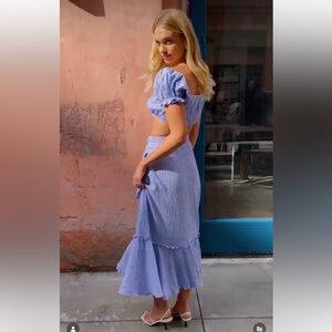 LPA Blue Ruffled Skirt